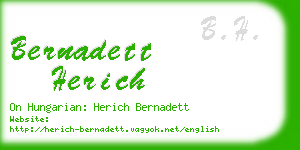 bernadett herich business card